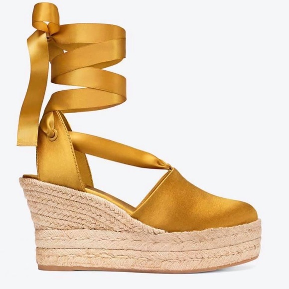 Tory Burch Elisa Wedge Espadrille-Satin - Picture 8 of 8